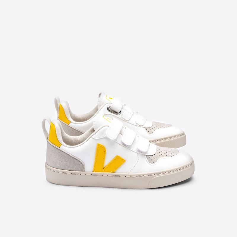 Tenis Veja Niños Outlet - V-10 Velcro Zapatillas Blancas ES4144024